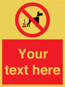 Custom No Dog Fouling Sign